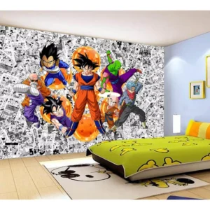 Papel De Parede Dragon Ball Goku Vegeta Anime 7,5m² Dbz113