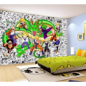 Papel De Parede Dragon Ball Goku Vegeta Anime 7,5m² Dbz114