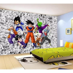 Papel De Parede Dragon Ball Goku Vegeta Anime 7,5m² Dbz115