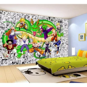 Papel De Parede Dragon Ball Goku Vegeta Anime 7,5m² Dbz116