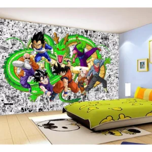 Papel De Parede Dragon Ball Goku Vegeta Anime 7,5m² Dbz117