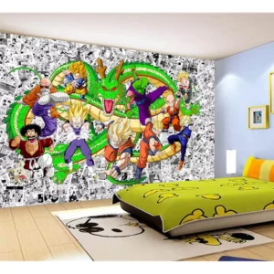 Papel De Parede Dragon Ball Goku Vegeta Anime 7,5m² Dbz118