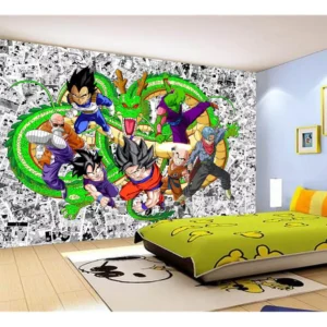 Papel De Parede Dragon Ball Goku Vegeta Anime 7,5m² Dbz120