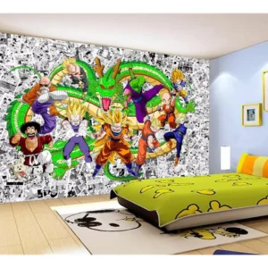 Papel De Parede Dragon Ball Goku Vegeta Anime 7,5m² Dbz122