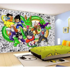 Papel De Parede Dragon Ball Goku Vegeta Anime 7,5m² Dbz124