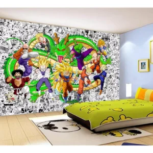 Papel De Parede Dragon Ball Goku Vegeta Anime 7,5m² Dbz125