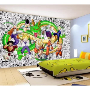 Papel De Parede Dragon Ball Goku Vegeta Anime 7,5m² Dbz126