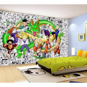 Papel De Parede Dragon Ball Goku Vegeta Anime 7,5m² Dbz127