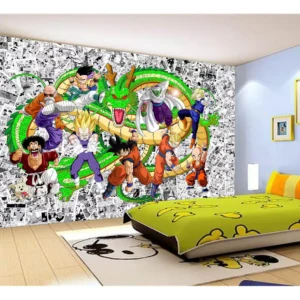 Papel De Parede Dragon Ball Goku Vegeta Anime 7,5m² Dbz129