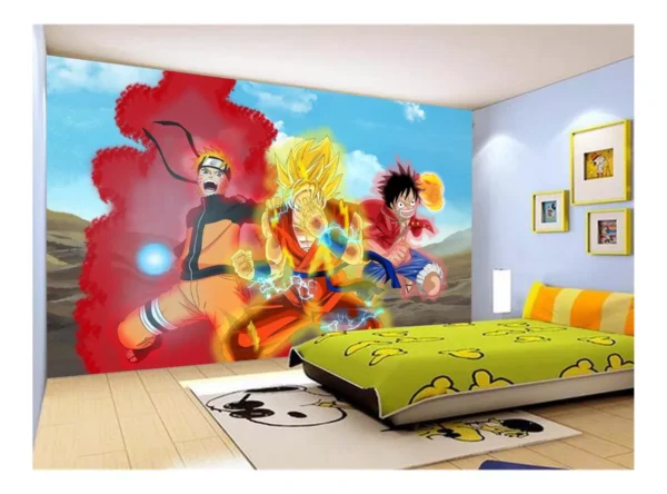 Papel De Parede Dragon Ball Goku Vegeta Anime 7,5m² Dbz13