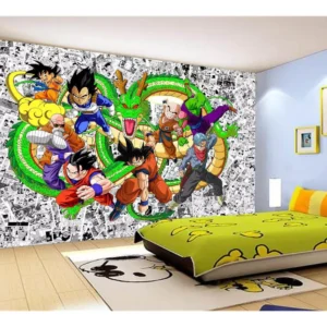 Papel De Parede Dragon Ball Goku Vegeta Anime 7,5m² Dbz131