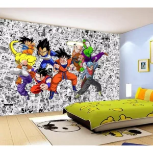 Papel De Parede Dragon Ball Goku Vegeta Anime 7,5m² Dbz133