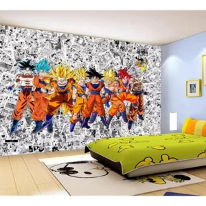 Papel De Parede Dragon Ball Goku Vegeta Anime 7,5m² Dbz134