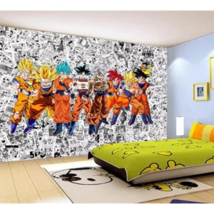 Papel De Parede Dragon Ball Goku Vegeta Anime 7,5m² Dbz136