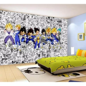 Papel De Parede Dragon Ball Goku Vegeta Anime 7,5m² Dbz137