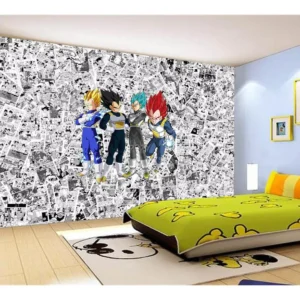 Papel De Parede Dragon Ball Goku Vegeta Anime 7,5m² Dbz138