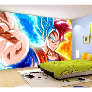 Papel De Parede Dragon Ball Goku Vegeta Anime 7,5m² Dbz14