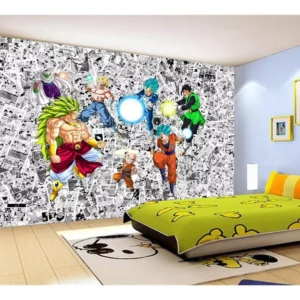 Papel De Parede Dragon Ball Goku Vegeta Anime 7,5m² Dbz141