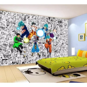 Papel De Parede Dragon Ball Goku Vegeta Anime 7,5m² Dbz146