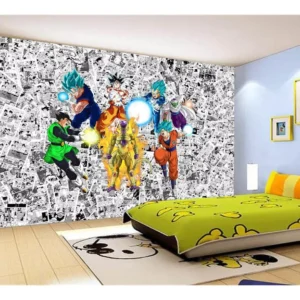 Papel De Parede Dragon Ball Goku Vegeta Anime 7,5m² Dbz147