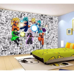 Papel De Parede Dragon Ball Goku Vegeta Anime 7,5m² Dbz148