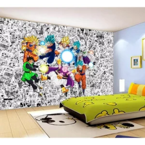 Papel De Parede Dragon Ball Goku Vegeta Anime 7,5m² Dbz149