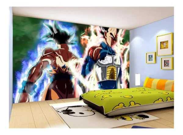 Papel De Parede Dragon Ball Goku Vegeta Anime 7,5m² Dbz15