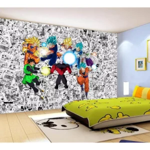 Papel De Parede Dragon Ball Goku Vegeta Anime 7,5m² Dbz150