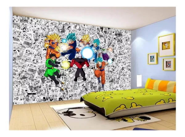 Papel De Parede Dragon Ball Goku Vegeta Anime 7,5m² Dbz150