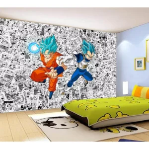 Papel De Parede Dragon Ball Goku Vegeta Anime 7,5m² Dbz151