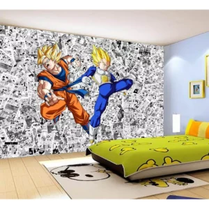 Papel De Parede Dragon Ball Goku Vegeta Anime 7,5m² Dbz152