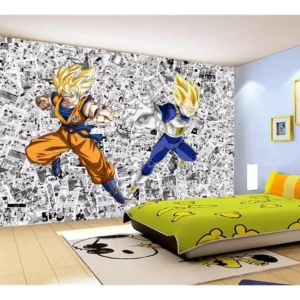 Papel De Parede Dragon Ball Goku Vegeta Anime 7,5m² Dbz153