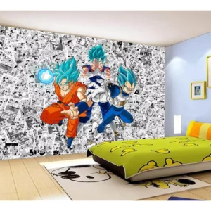 Papel De Parede Dragon Ball Goku Vegeta Anime 7,5m² Dbz155