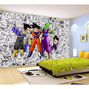 Papel De Parede Dragon Ball Goku Vegeta Anime 7,5m² Dbz157