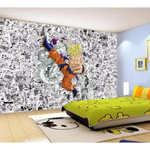 Papel De Parede Dragon Ball Goku Vegeta Anime 7,5m² Dbz158