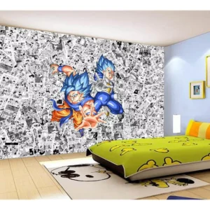 Papel De Parede Dragon Ball Goku Vegeta Anime 7,5m² Dbz159