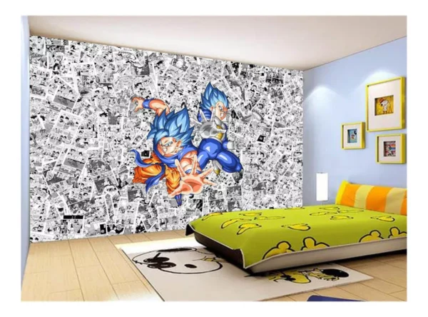 Papel De Parede Dragon Ball Goku Vegeta Anime 7,5m² Dbz159