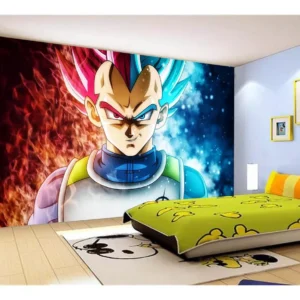 Papel De Parede Dragon Ball Goku Vegeta Anime 7,5m² Dbz16