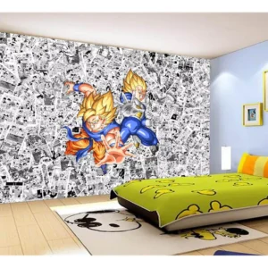 Papel De Parede Dragon Ball Goku Vegeta Anime 7,5m² Dbz160