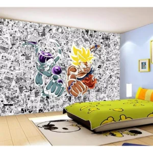 Papel De Parede Dragon Ball Goku Vegeta Anime 7,5m² Dbz161