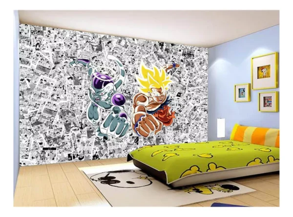 Papel De Parede Dragon Ball Goku Vegeta Anime 7,5m² Dbz161