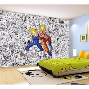 Papel De Parede Dragon Ball Goku Vegeta Anime 7,5m² Dbz165