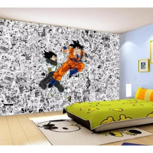 Papel De Parede Dragon Ball Goku Vegeta Anime 7,5m² Dbz166