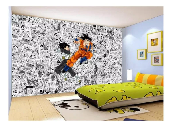 Papel De Parede Dragon Ball Goku Vegeta Anime 7,5m² Dbz166