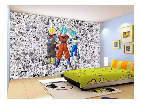 Papel De Parede Dragon Ball Goku Vegeta Anime 7,5m² Dbz169