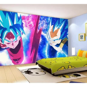 Papel De Parede Dragon Ball Goku Vegeta Anime 7,5m² Dbz17