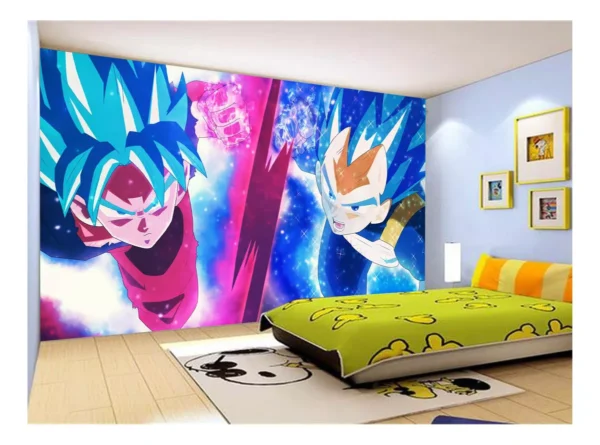 Papel De Parede Dragon Ball Goku Vegeta Anime 7,5m² Dbz17