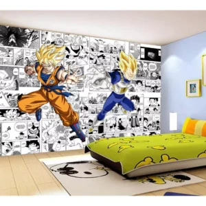 Papel De Parede Dragon Ball Goku Vegeta Anime 7,5m² Dbz173