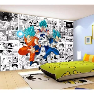 Papel De Parede Dragon Ball Goku Vegeta Anime 7,5m² Dbz175