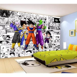 Papel De Parede Dragon Ball Goku Vegeta Anime 7,5m² Dbz177